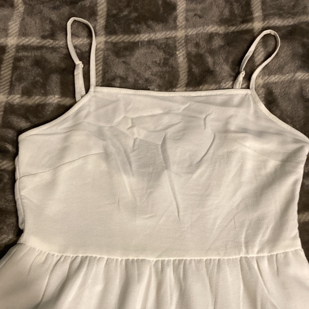 H&M Conscious floor white maxi dress spaghetti straps  XXS - Picture 2 of 5